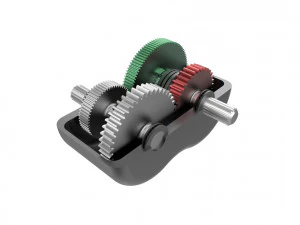 2단 변속기 3D 프린트 모델