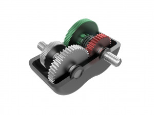 2-speed gearbox 3D-printmodel