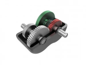 2단 변속기 3D 프린트 모델