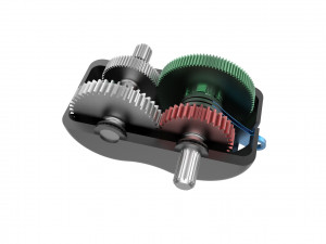 2-speed gearbox 3D-printmodel