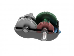 2-speed gearbox 3D-printmodel