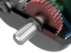 2단 변속기 3D 프린트 모델