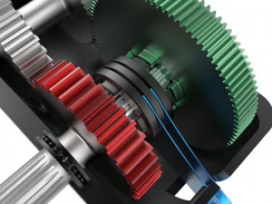 2단 변속기 3D 프린트 모델