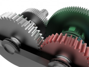 2-speed gearbox 3D-printmodel