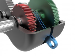 2-speed gearbox 3D-printmodel