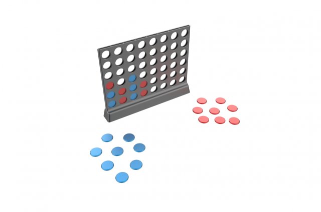 Connect 4 game 3D 프린트 모델 .c4d .max .obj .3ds .fbx .stl .blend 