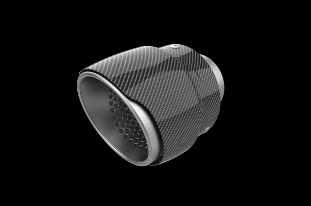 Exhaust Muffler Tip with Carbon Cover 3D 打印模型 .c4d .max .obj .3ds .fbx .stl .blend 