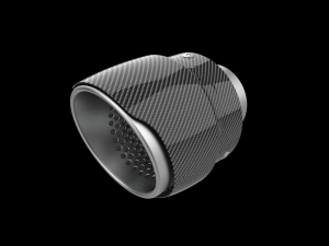 Exhaust Muffler Tip with Carbon Cover 3D Print Model