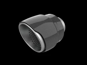 Punta del silenciador de escape con cubierta de carbono Modelo de impresión 3D