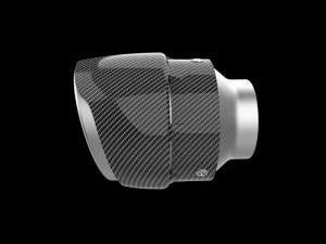 Exhaust Muffler Tip with Carbon Cover 3D Print Model