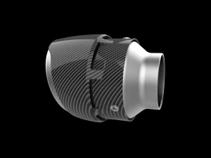 Exhaust Muffler Tip with Carbon Cover 3D Print Model