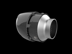 Exhaust Muffler Tip with Carbon Cover 3D Print Model