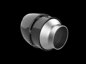 Exhaust Muffler Tip with Carbon Cover 3D Print Model