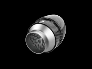 Exhaust Muffler Tip with Carbon Cover 3D Print Model