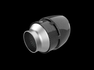 Exhaust Muffler Tip with Carbon Cover 3D Print Model