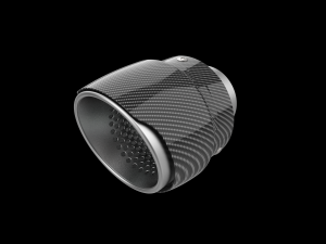 Exhaust Muffler Tip with Carbon Cover 3D 打印模型