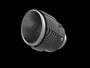 Exhaust Muffler Tip with Carbon Cover 3D Print Model