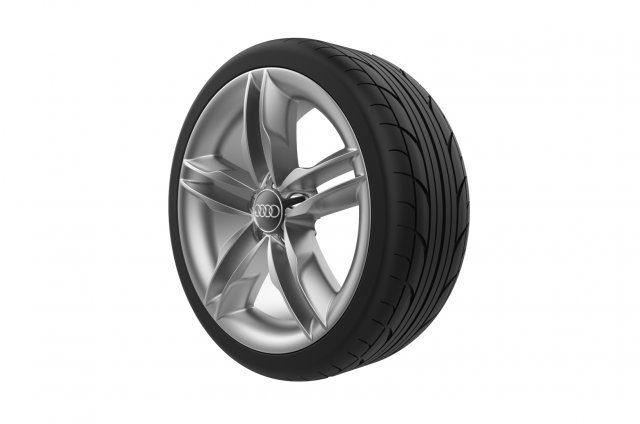 Audi Car Wheel Rim 3D Print Model .c4d .max .obj .3ds .fbx .stl .blend 
