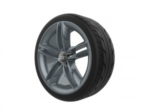 Audi Car Wheel Rim 3D Print Model