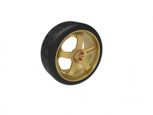 Nismo Car Wheel Rim Model do druku 3D