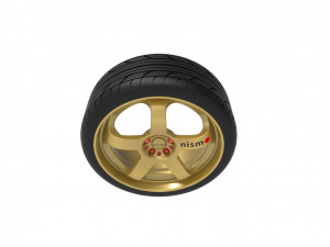 Nismo Car Wheel Rim Model do druku 3D
