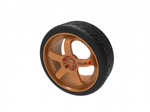 Nismo Car Wheel Rim Model do druku 3D