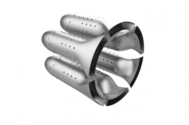 Turbojet engine combustion liner chamber 3D 打印模型 .c4d .max .obj .3ds .fbx .stl .blend 