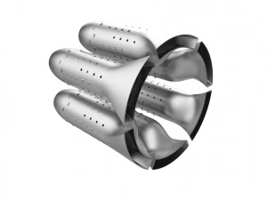 टर्बोजेट इंजन दहन लाइनर कक्ष 3D प्रिंट मॉडल