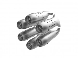 Turbojet engine combustion liner chamber 3D 打印模型