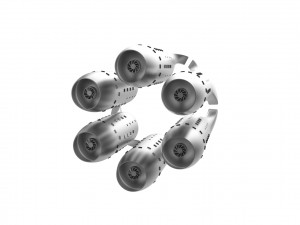 Turbojet engine combustion liner chamber 3D 打印模型