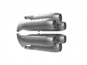 Turbojet engine combustion liner chamber 3D 打印模型