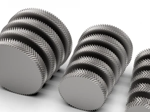 Herringbone Double Helical Gear Set 3D Print Model
