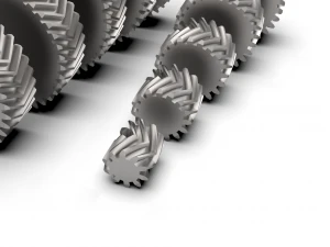 Herringbone Double Helical Gear Set 3D Print Model