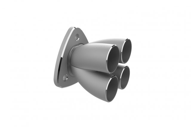 Exhaust header manifold flange Model do druku 3D .c4d .max .obj .3ds .fbx .stl .blend 