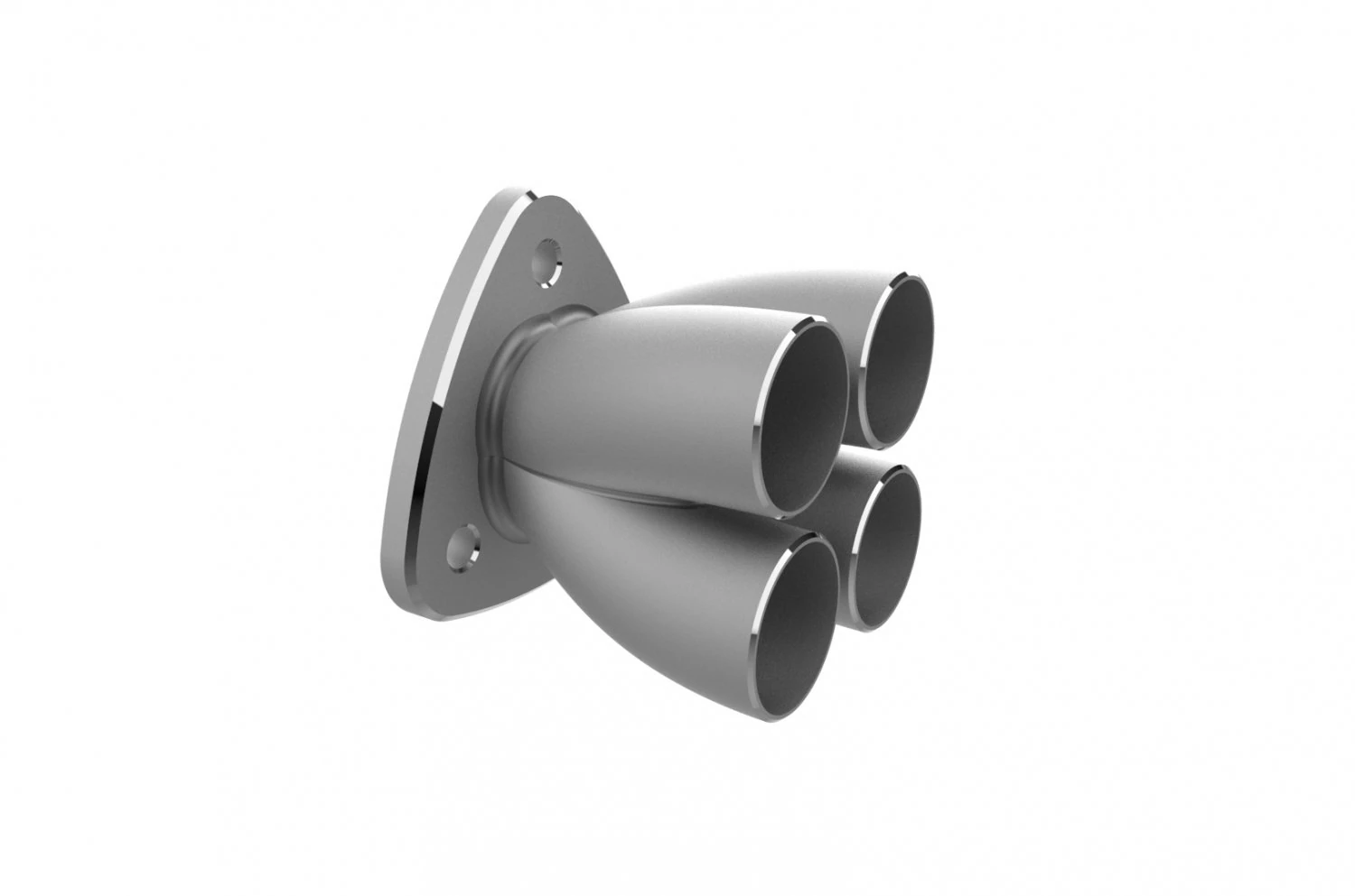 Exhaust header manifold flange 3D Print Model .c4d .max .obj .3ds .fbx .stl .blend 