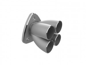 Exhaust header manifold flange Model do druku 3D