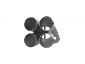 Exhaust header manifold flange Model do druku 3D