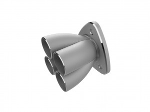 Exhaust header manifold flange Model do druku 3D