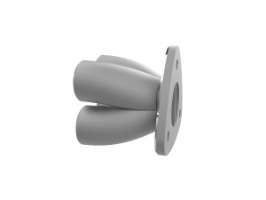 Exhaust header manifold flange Model do druku 3D
