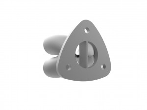 Exhaust header manifold flange Model do druku 3D