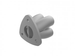 Exhaust header manifold flange Model do druku 3D