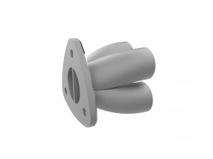 Exhaust header manifold flange Model do druku 3D