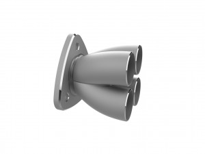 Exhaust header manifold flange Model do druku 3D