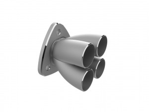 Exhaust header manifold flange Model do druku 3D
