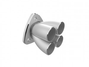 Exhaust header manifold flange Model do druku 3D