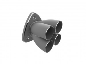 Exhaust header manifold flange Model do druku 3D