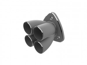 Exhaust header manifold flange Model do druku 3D