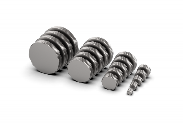 Helical Gear Set 3Dプリントモデル .c4d .max .obj .3ds .fbx .stl .blend 
