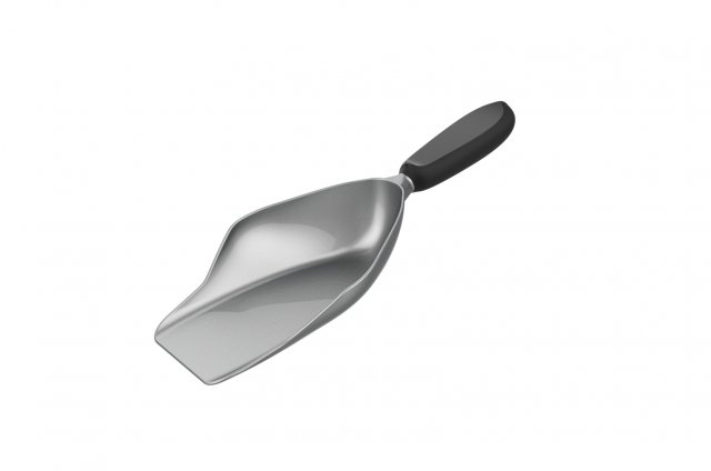 Trowel stainless steel scoop 3D Print Model .c4d .max .obj .3ds .fbx .stl .blend 