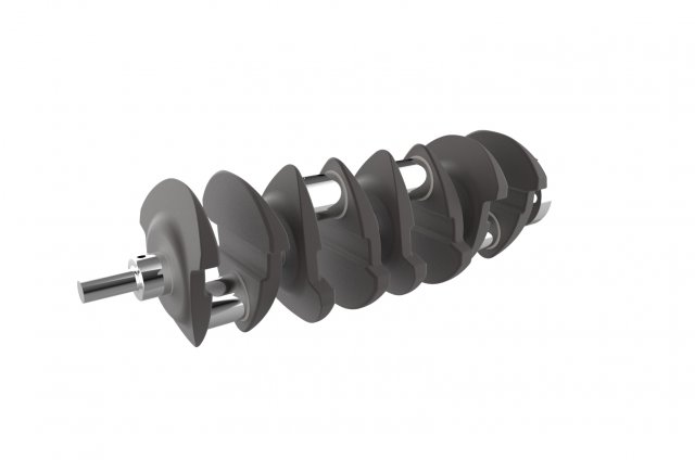 Automotive crankshaft 3D Print Model .c4d .max .obj .3ds .fbx .stl .blend 